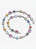 Moissanite Stones & Cross Necklace.