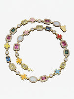 Moissanite Stones & Cross Necklace.